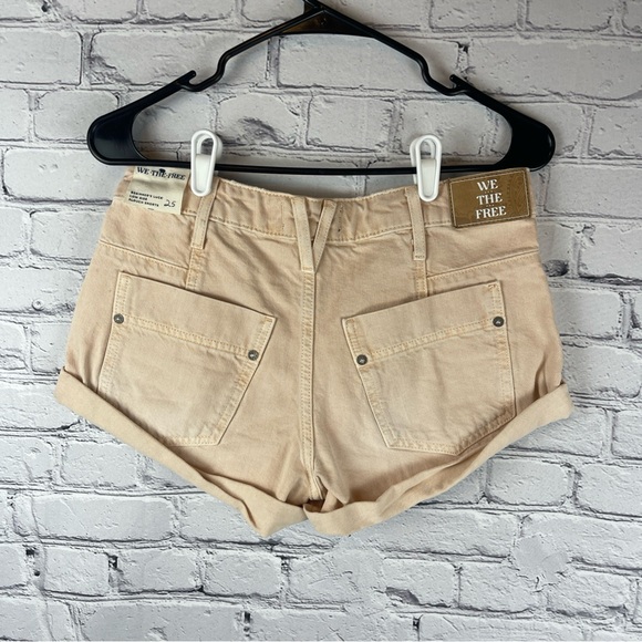 Free People We The Free Beginners Luck Low Rise Slouch Denim Shorts Pink 25 NWT - Picture 3 of 8